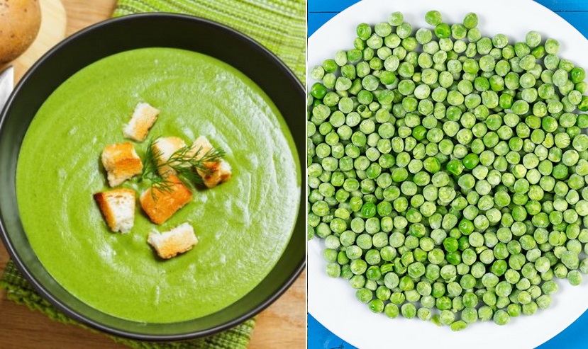 гороховый суп с зеленым горошком